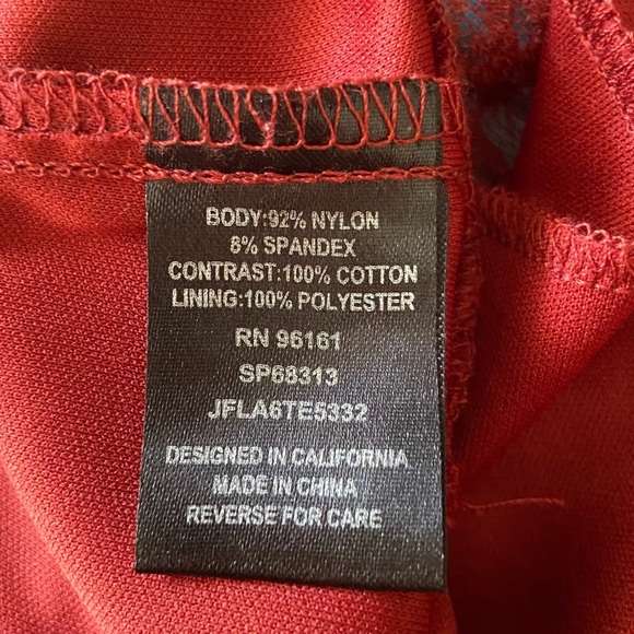 Free People Style Red Lace Halter Mini Dress Crochet Boho A Line Large - Picture 11 of 14